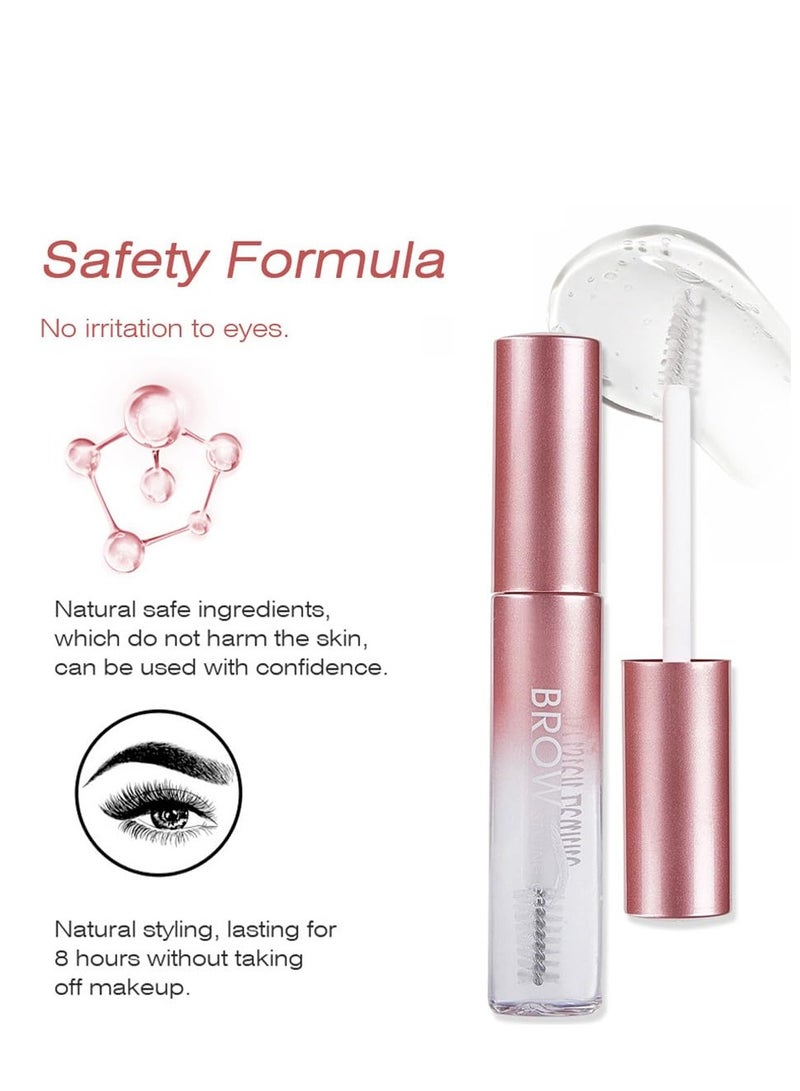 2Pcs Clear Brow Mascara Setting Gel Makeup Set,Eye Brow Eyebrow Glue Soap Wax Lift Gel Clear,gel para cejas transparente,Brow Fast Sculpt,Cruelty Free,Long Lasting Waterproof Cosmetics Make Up
