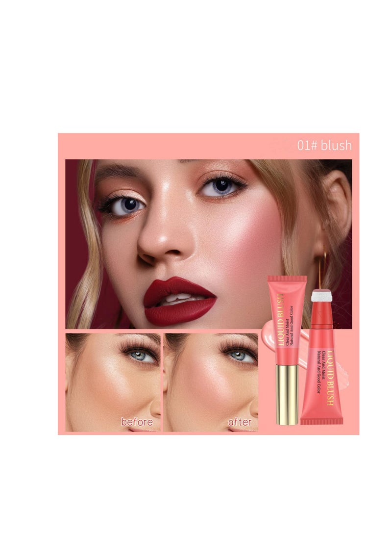 3 Pcs Liquid Blush, Dewy Cheek Tint, Creamy Texture Blush Wand, Natural Makeup, Moisturizing Lightweight Blendable Feel