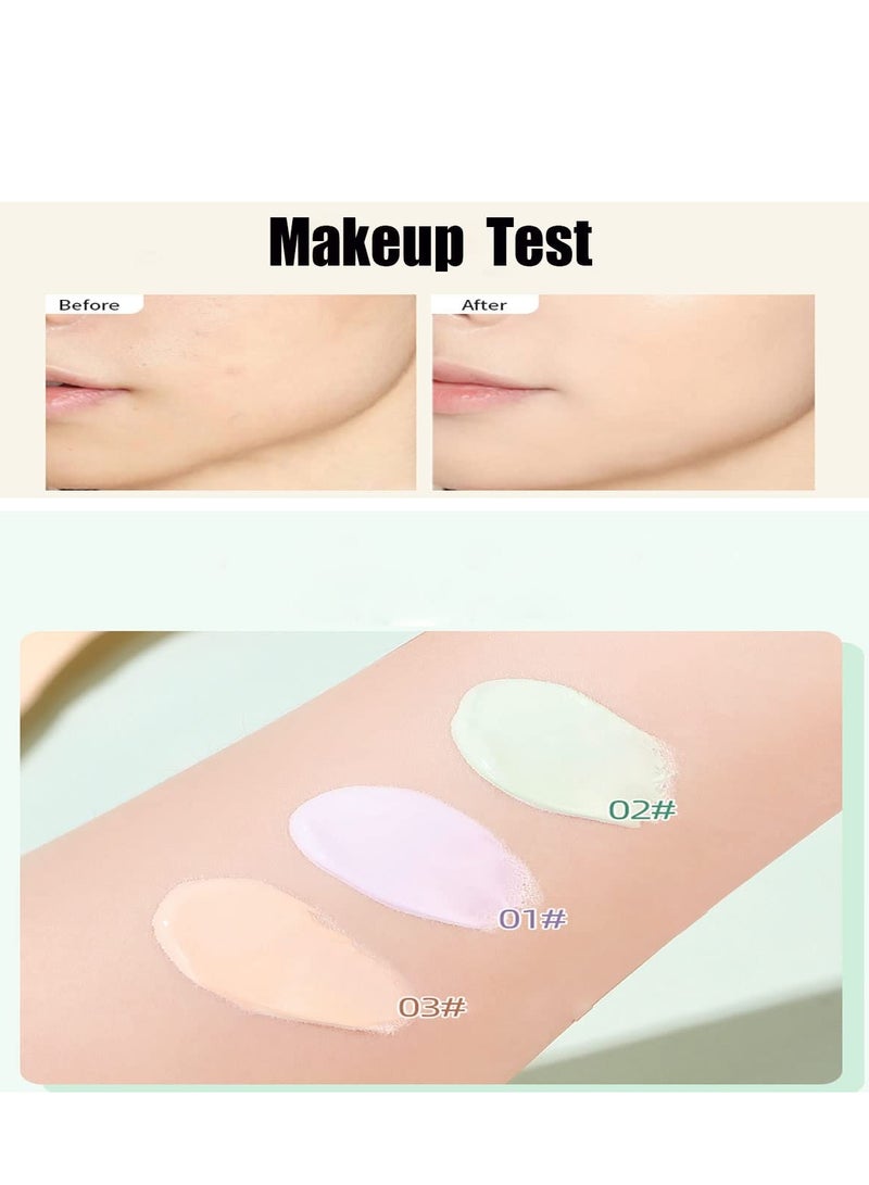 3 Colors Isolation Cream Moisturizing Isolation BB Cream Long lasting Matte Flawless Foundation Makeup Primer Skin Tone Correcting Brightening Primer Neutralizing Dark Circles Correct Redeness