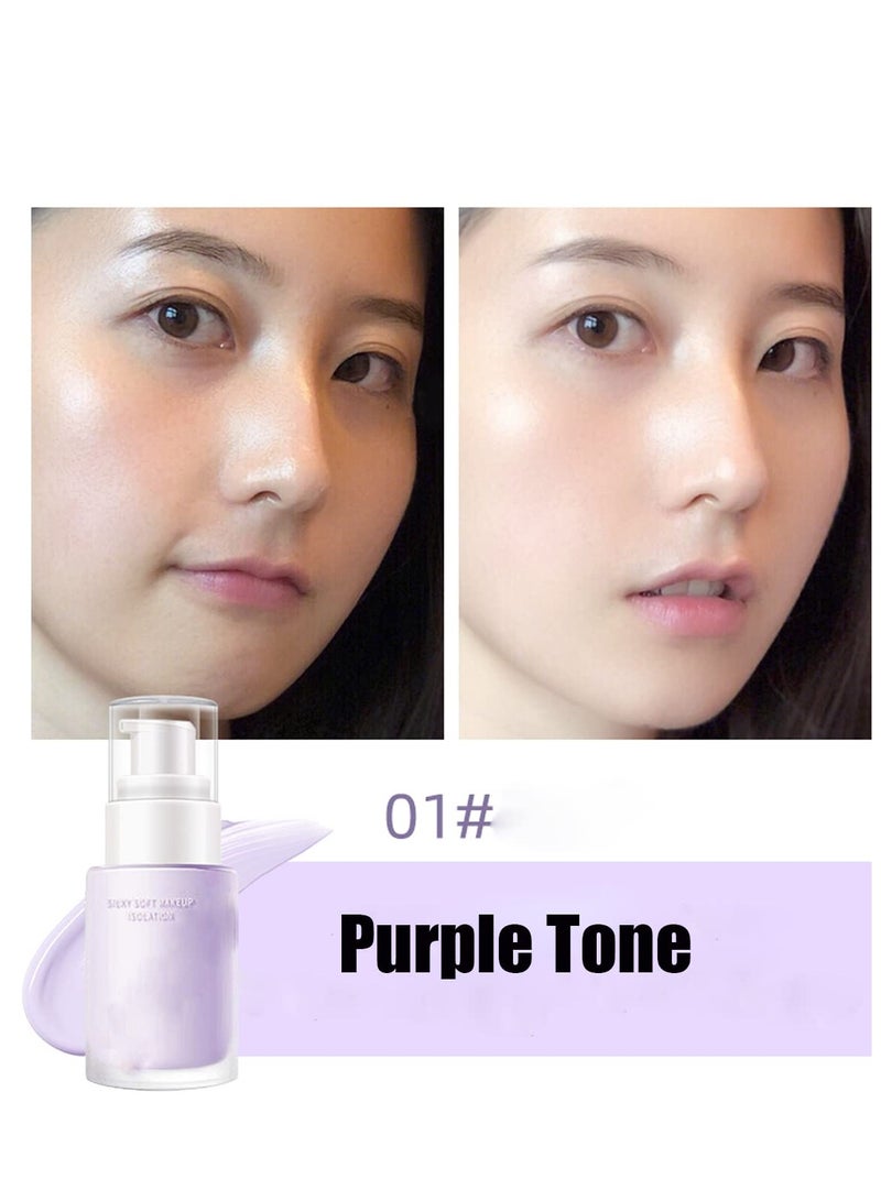 3 Colors Isolation Cream Moisturizing Isolation BB Cream Long lasting Matte Flawless Foundation Makeup Primer Skin Tone Correcting Brightening Primer Neutralizing Dark Circles Correct Redeness