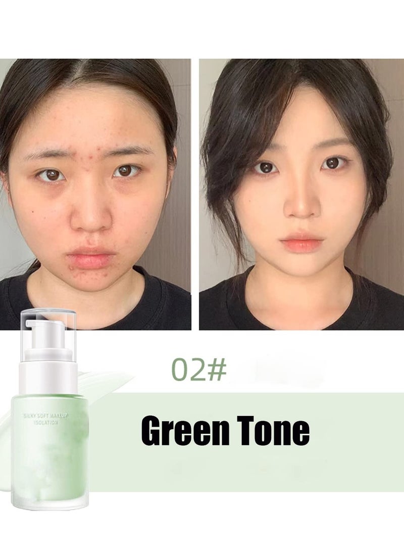 3 Colors Isolation Cream Moisturizing Isolation BB Cream Long lasting Matte Flawless Foundation Makeup Primer Skin Tone Correcting Brightening Primer Neutralizing Dark Circles Correct Redeness