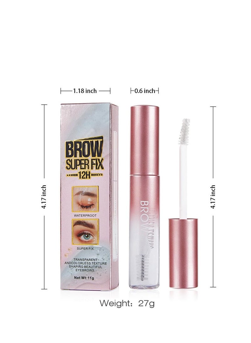 2Pcs Clear Brow Mascara Setting Gel Makeup Set,Eye Brow Eyebrow Glue Soap Wax Lift Gel Clear,gel para cejas transparente,Brow Fast Sculpt,Cruelty Free,Long Lasting Waterproof Cosmetics Make Up