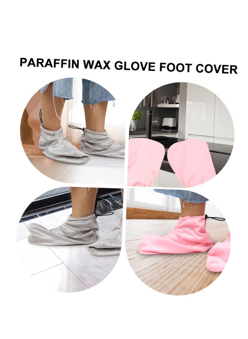 8 PCS Beauty Foot Covers and Hand Covers, Spa Gloves Bath Gloves, Paraffin Wax Treatment Foot Cover Hand Cover, Suitable for Warming Work Foot Insulated Liners Hand Spa Bath Wax