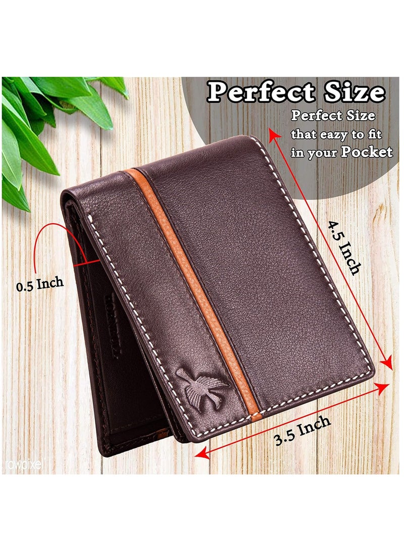 Denial Leather Wallet for Men | Wallets Men with RFID Blocking | Men’s Wallet (BW104151)