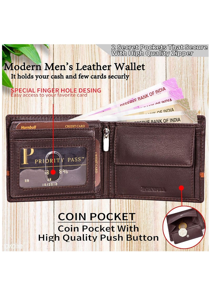 Denial Leather Wallet for Men | Wallets Men with RFID Blocking | Men’s Wallet (BW104151)