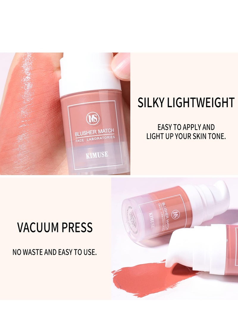 Blush Trio Gel Cream Cosmetic Light and Airy Natural Looking Blendable and Buildable Liquid Blush and Blush Colors
