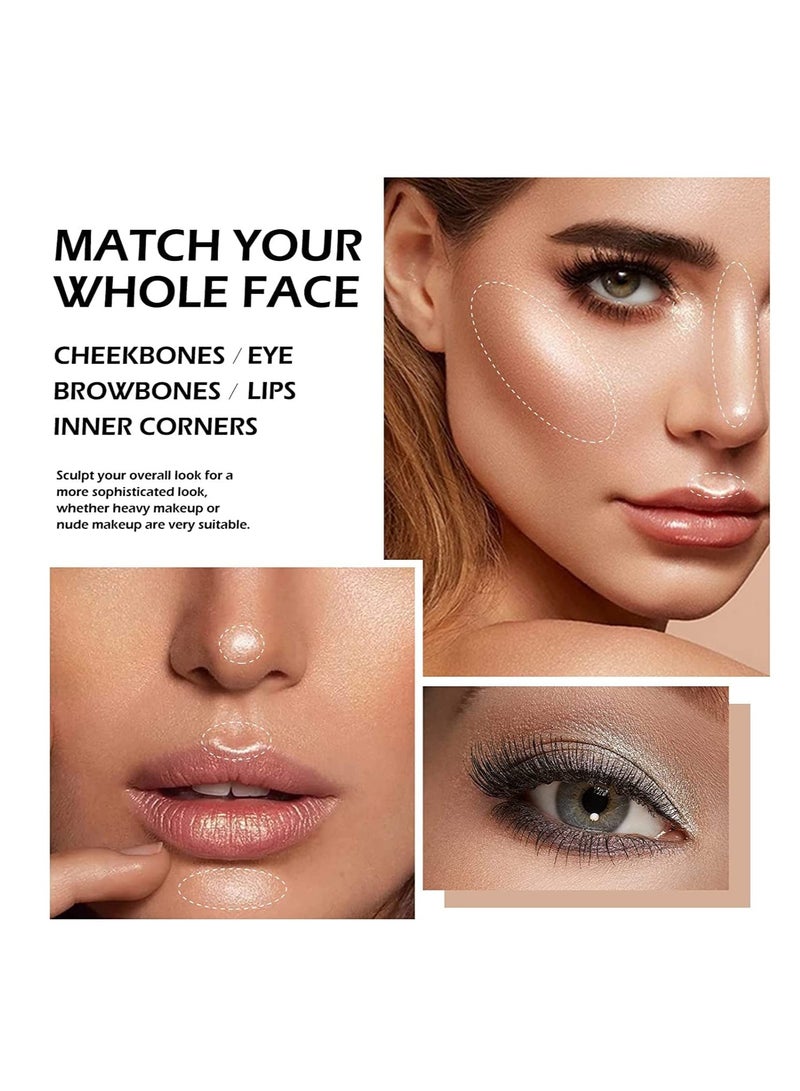 Highlighter Contour Palette Bronzer HighlighterMatte Contour Pressed Powder Face Contouring Palette Lasting Shimmer Glow Kit