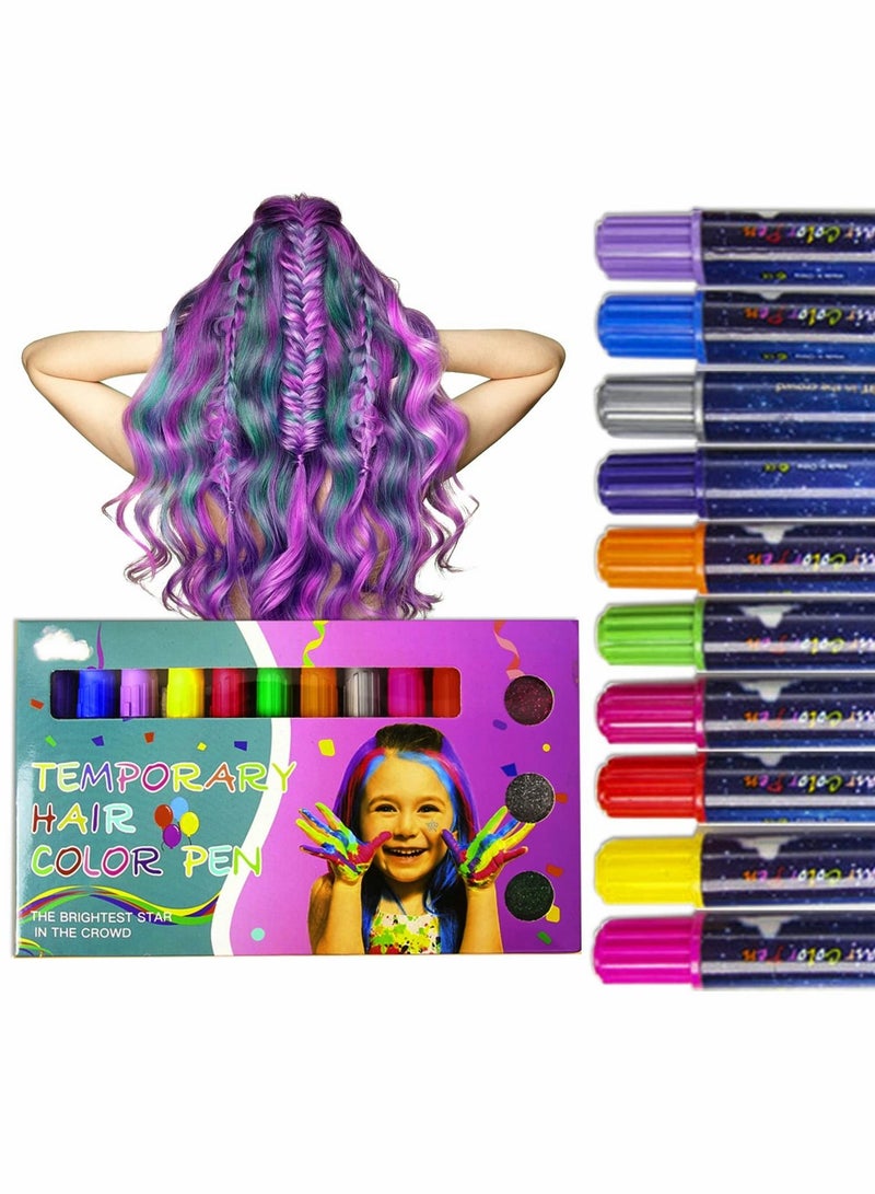 Hair Chalk, Hair Chalk for Girls, Temporary Hair Color, 22-Piece Hair Dye Temporary Bright Hair Color Dye Pens Washable Hair Color Safe for Child Kids And Teen, Great Birthday Gifts for Girls & Boys