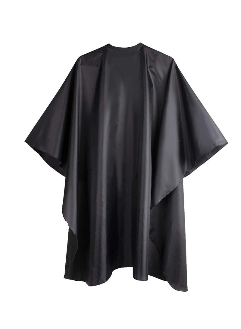 Barber Cape Large Size with Adjustable waterproof Hair Cutting Cape for Men, Women, and Kids, Perfect for Hairstylists, Professional Hair Styling Cape for Barber and Home Use Black