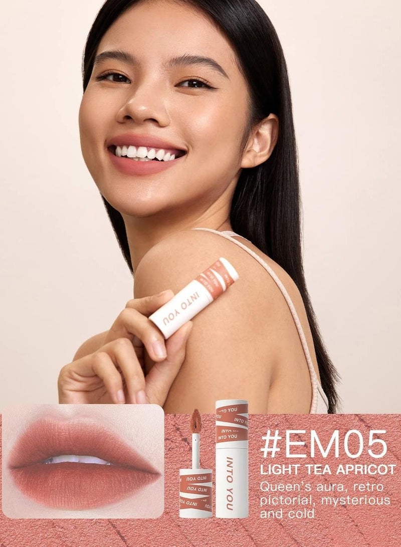 3Pcs Matte Lipstick Set Lip Mud, Waterproof Long Lasting Smudge Proof Velvet Lip Stains, Multi-Purpose for Lip and Cheek, Non-Stick Cup Not Fade Lip Gloss Makeup Cosmetics, Super Stay, Non-Drying