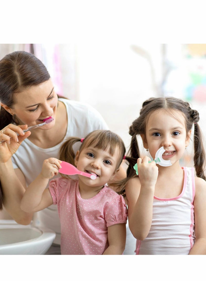 U Shaped Toothbrush, 6 Pcs U Shaped Kids Head Whitening Massage, 360 Degrees Toddler Soft Silicone Brush Head Tooth Brush U Type ( 2-6 Years)