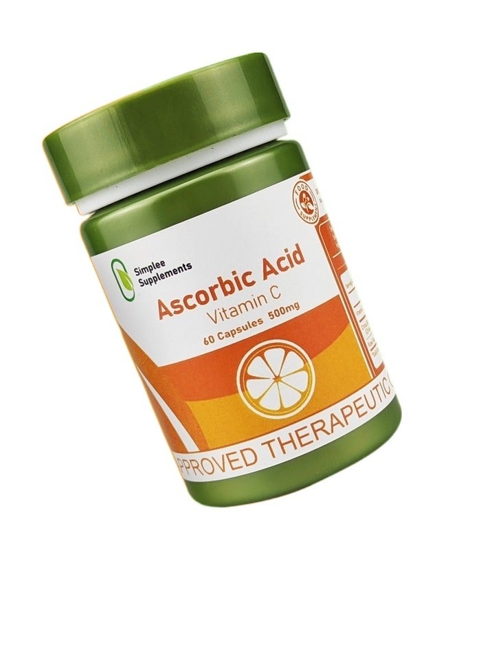 Simplee Supplement Ascorbic Acid Vitamin C 60 Capsule 500mg