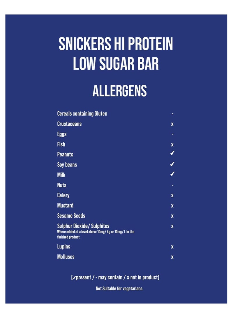 Snickers Hi Protein Bar 57g Pack of 12