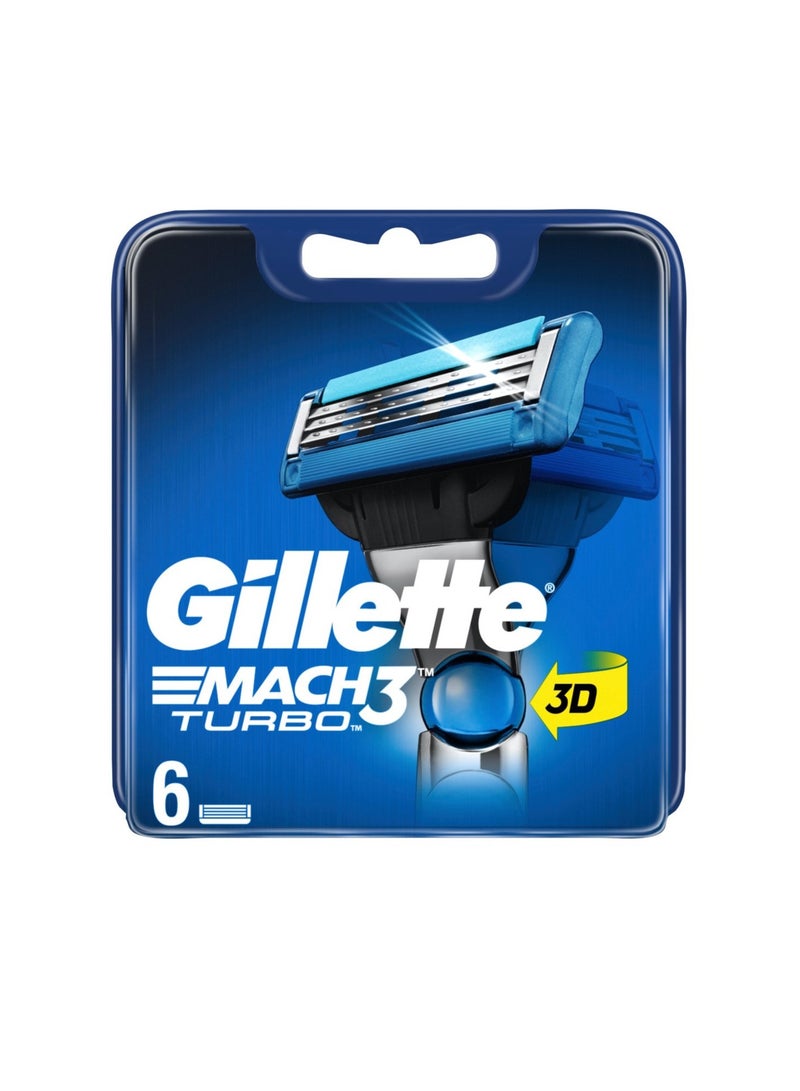 Gillette Mach 3 Turbo Blades 6's