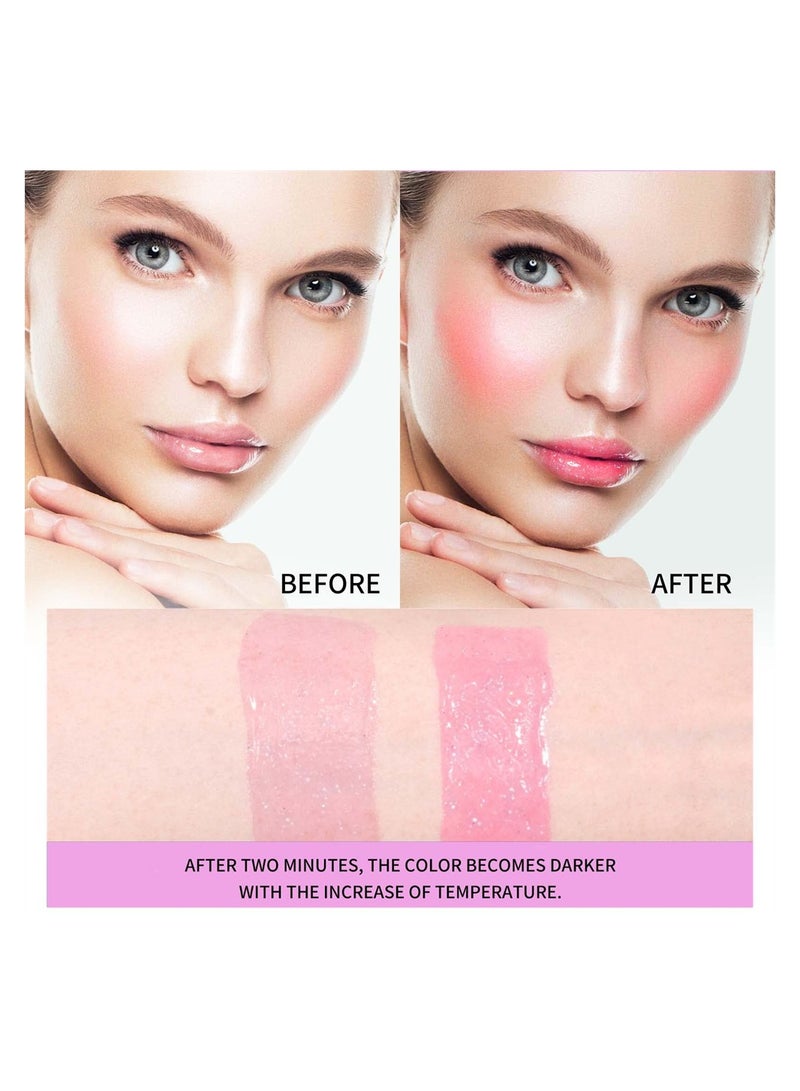 2PCS Moisturizing Color Changing Blush Oil for Cheeks