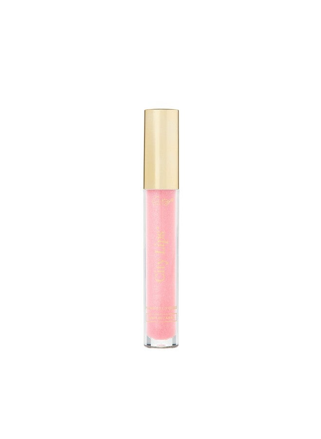 City Lips Plumping Lip Gloss Hydrate & Volumize All Day Wear Hyaluronic Acid & Peptides Visibly Smooth Lip Wrinkles Cruelty Free (Tinsel Town)