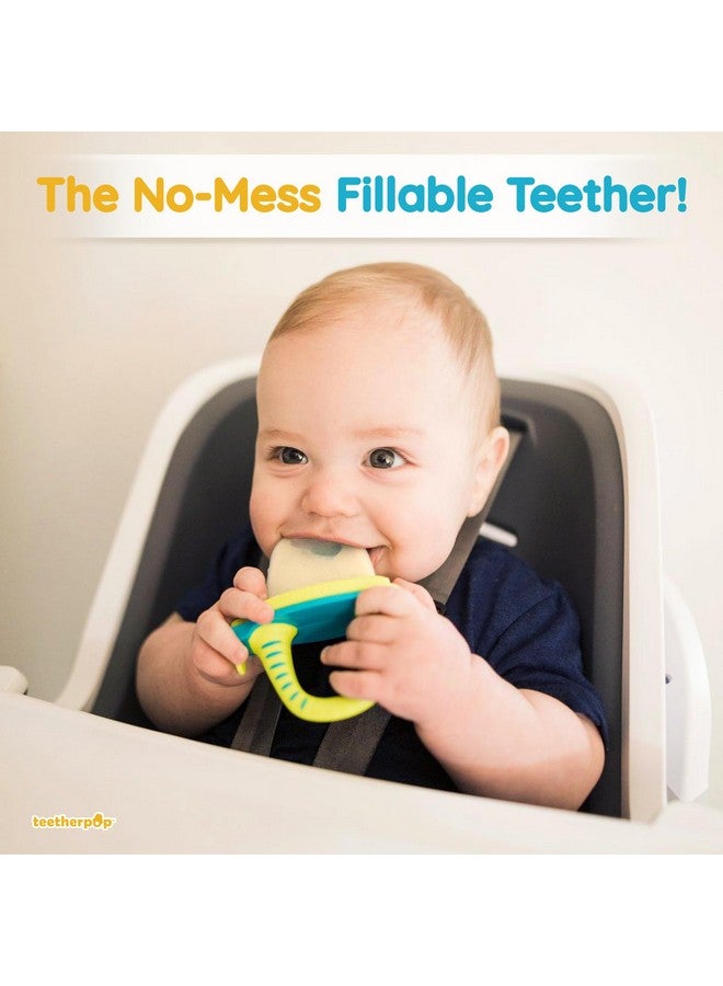 Teething Toys For Babies Fillable Freezable Baby Teethers Fill With Breastmilk Purees Water Smoothies Juice & More (4 Pack)