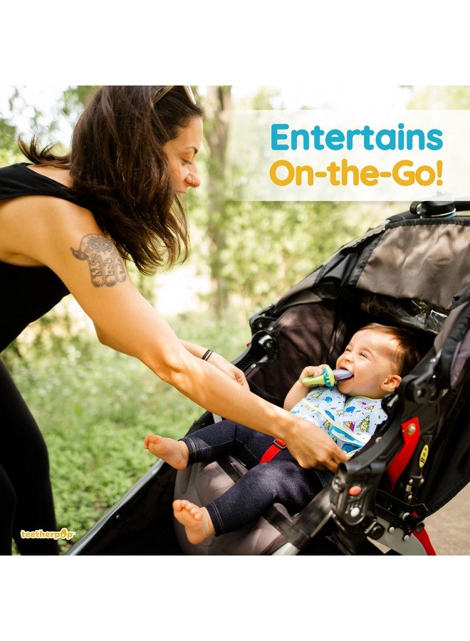 Teething Toys For Babies Fillable Freezable Baby Teethers Fill With Breastmilk Purees Water Smoothies Juice & More (4 Pack)