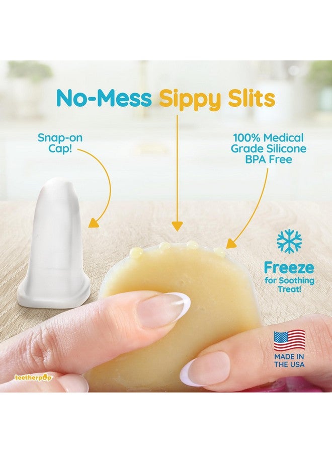 Teething Toys For Babies Fillable Freezable Baby Teethers Fill With Breastmilk Purees Water Smoothies Juice & More (4 Pack)