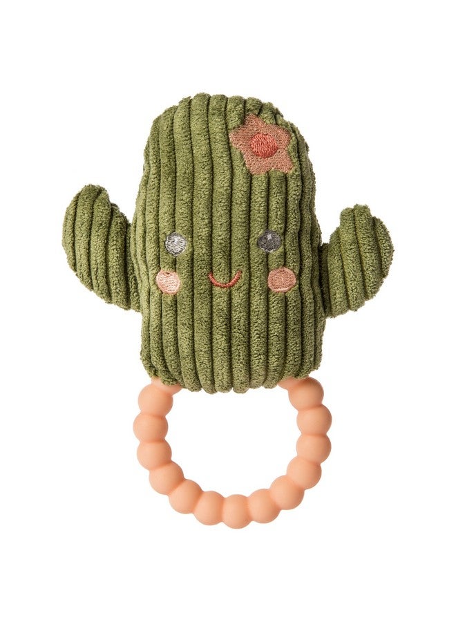 Sweet Soothie Soft Baby Rattle With Teether Ring 6Inches Cactus