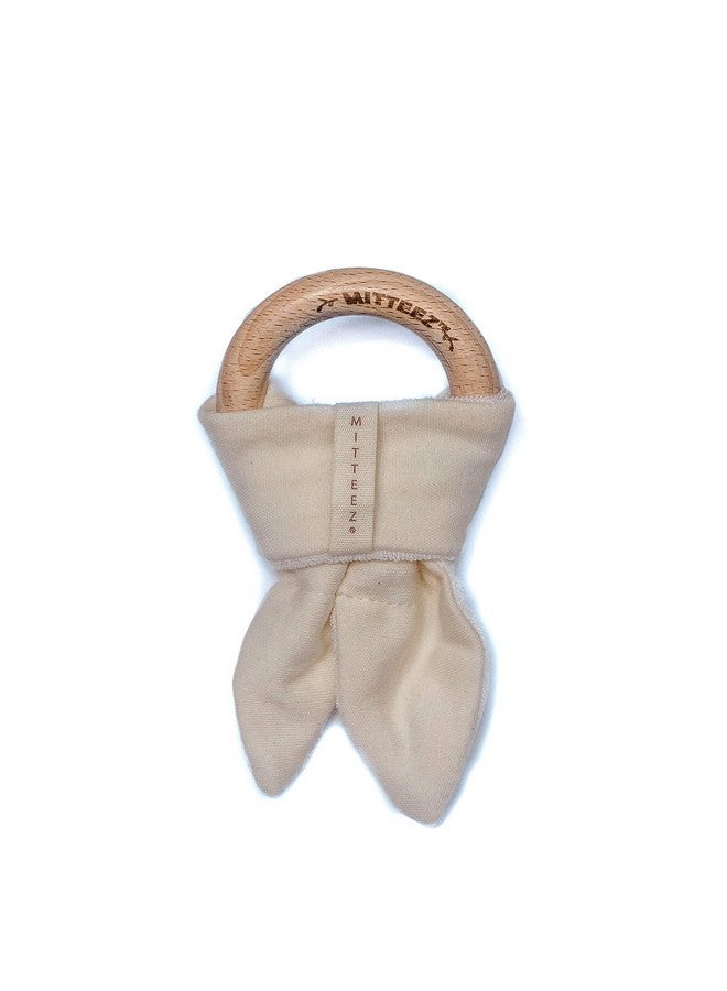Wood Baby Organic Wooden Teether With Absorbent Cloth (Natural)