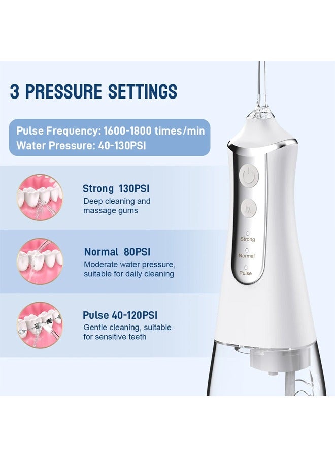 Portable USB Rechargeable Water Jet Teeth Cleaner with Water Flosser