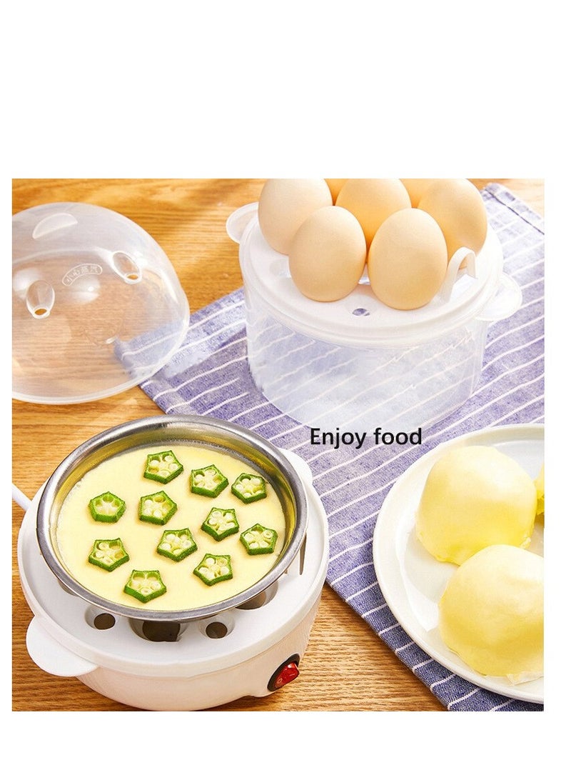 Electric Egg Boiler. Rapid Egg Cooker With Automatic Shut Off, Durable And Multifunctional Egg Steamer, Mini Steamer Poacher For Home And Office