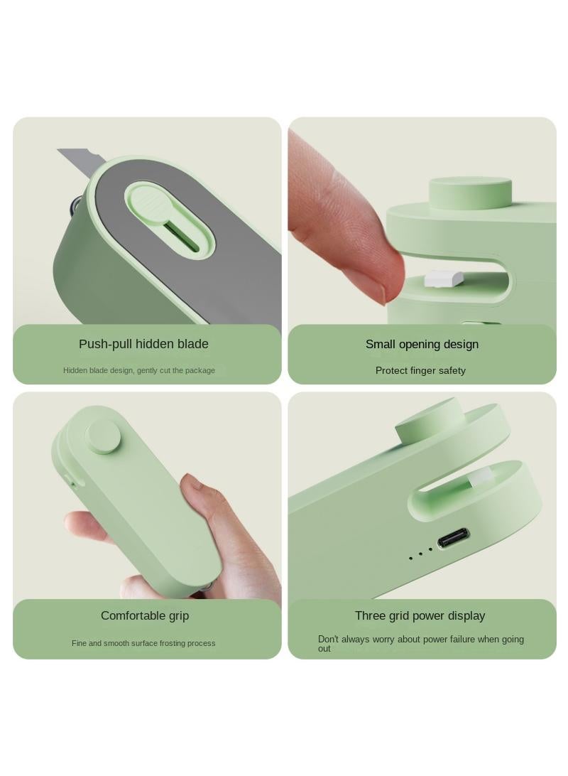 Snack moisture-proof mini sealer, household small packaging sealer, green
