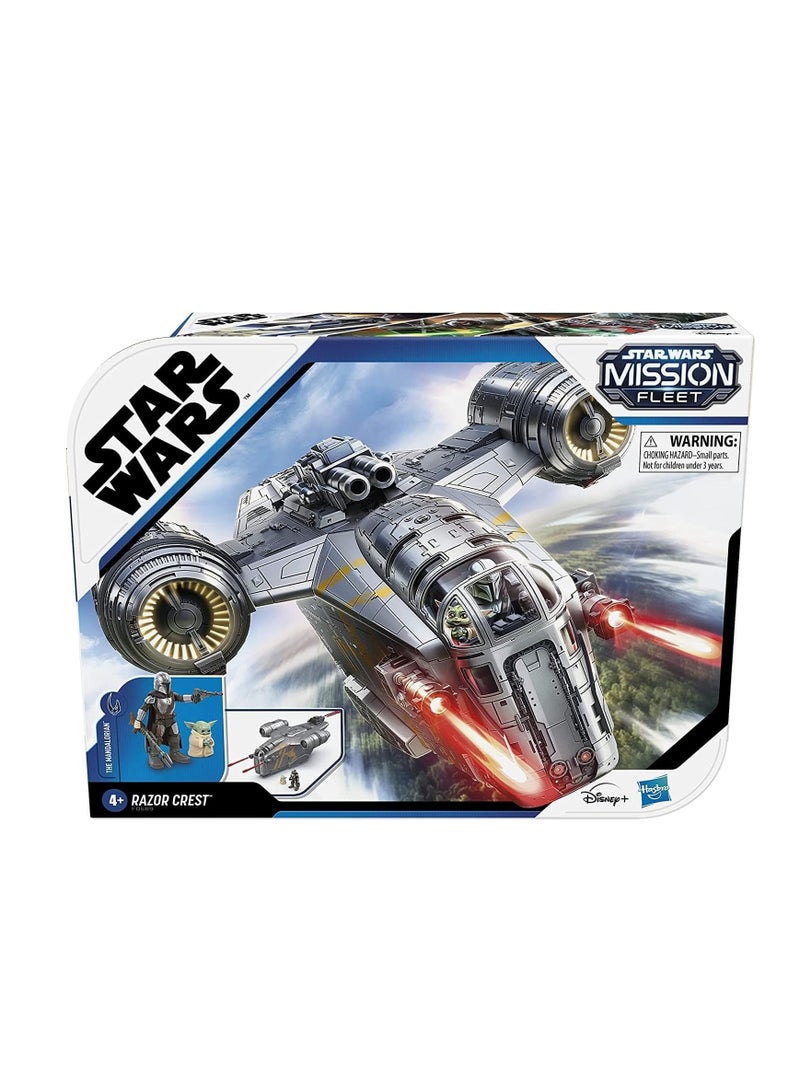STAR WARS Mission Fleet The Mandalorian The Child Razor Crest Outer Rim Run Deluxe Vehicle with 2.5-Inch-Scale Figure for Kids Ages 4 and Up
