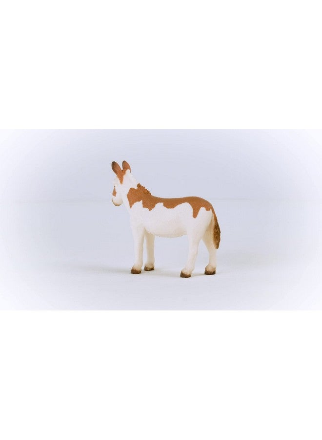 Farm World Farm Animal Toys For Kids American Spotted Donkey Toy Figurine Ages 3 And Up