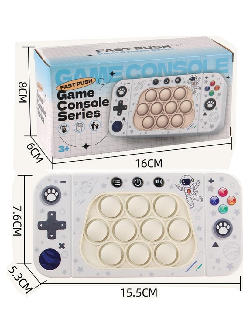 Quick Push Game Console, Bubble Stress Puzzle Pop Light Up Game, Fidget Travel Games, Exercises Reaction Ability, Improves Concentration, Gift Idea for Kids & Teens Boys & Girls