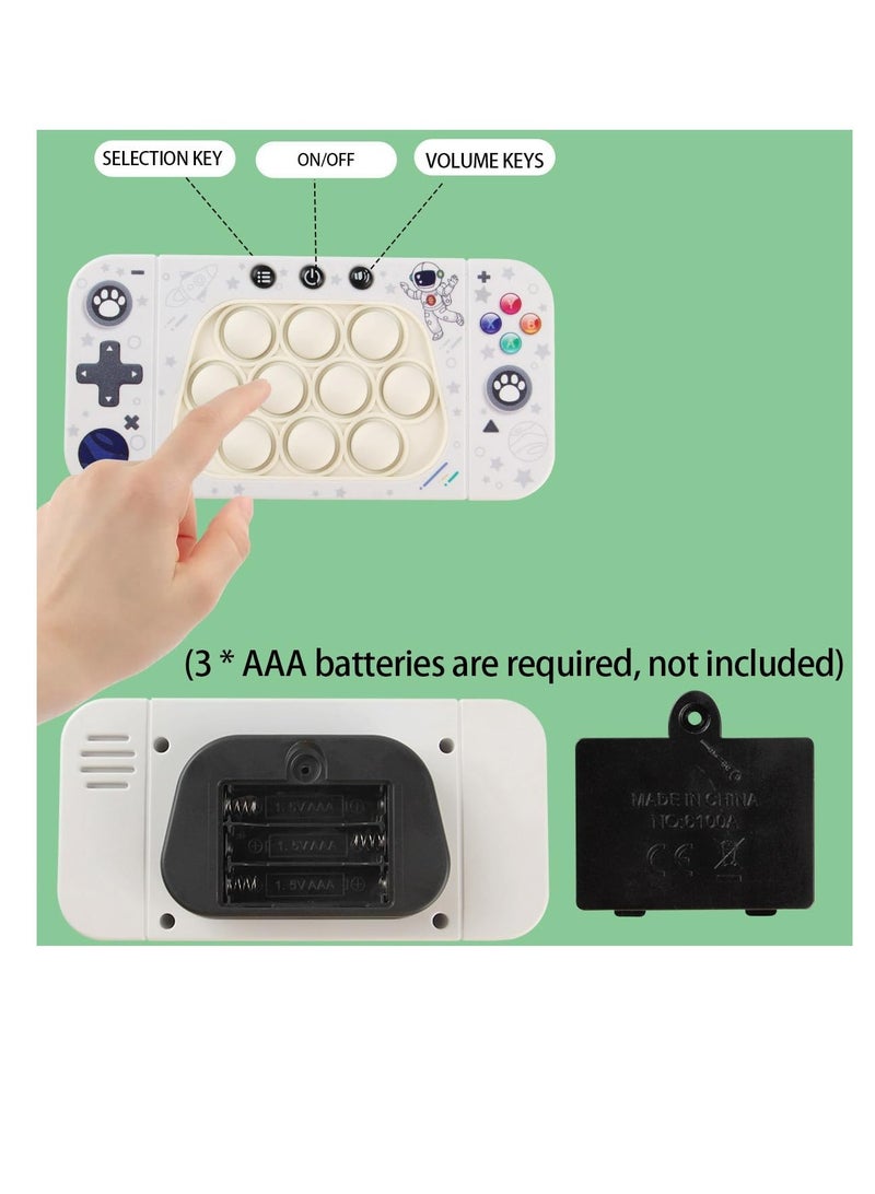 Quick Push Game Console, Bubble Stress Puzzle Pop Light Up Game, Fidget Travel Games, Exercises Reaction Ability, Improves Concentration, Gift Idea for Kids & Teens Boys & Girls