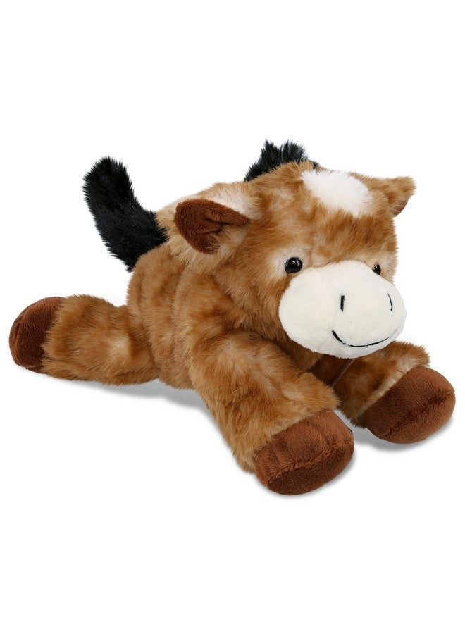 Dollibu Plush Donkey Stuffed Animal Soft Huggable Brown Laying Donkey Adorable Playtime Donkey Plush Toy Cute Farm Life Cuddle Gift For Kids & Adults 9 Inch