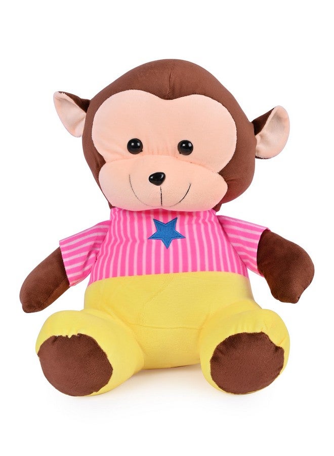 Soft Stuffed Plush Monkey Animal Toy For Kids Room Home Decoration (Size. 40 Cm) (Pink)