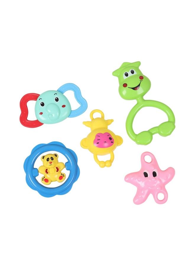 Educational Baby Hand Rattle Toys (03 Years)Nontoxic Hold And Shake Toy Multicolor (5Pcs)