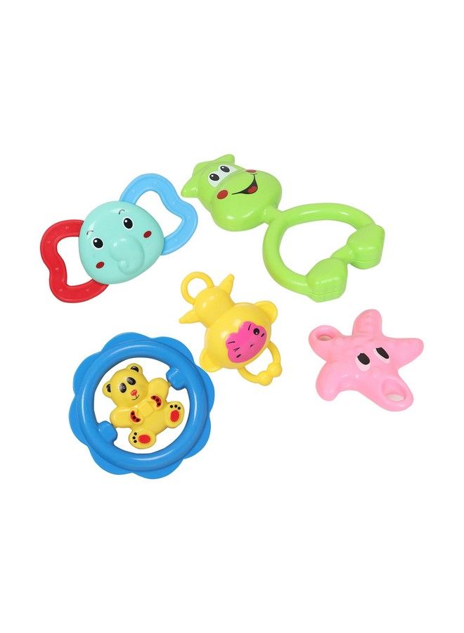 Educational Baby Hand Rattle Toys (03 Years)Nontoxic Hold And Shake Toy Multicolor (5Pcs)