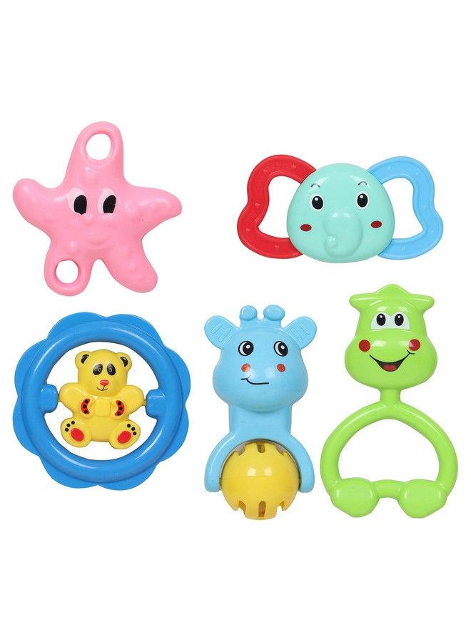 Educational Baby Hand Rattle Toys (03 Years)Nontoxic Hold And Shake Toy Multicolor (5Pcs)