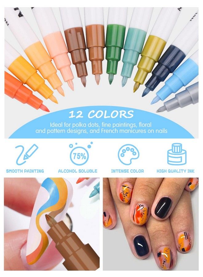 3D Nail Art Pens Set Nail Point Graffiti Dotting Pen Drawing Painting Liner Brush For Diy Nail Art Beauty Adorn Manicure ToolsB