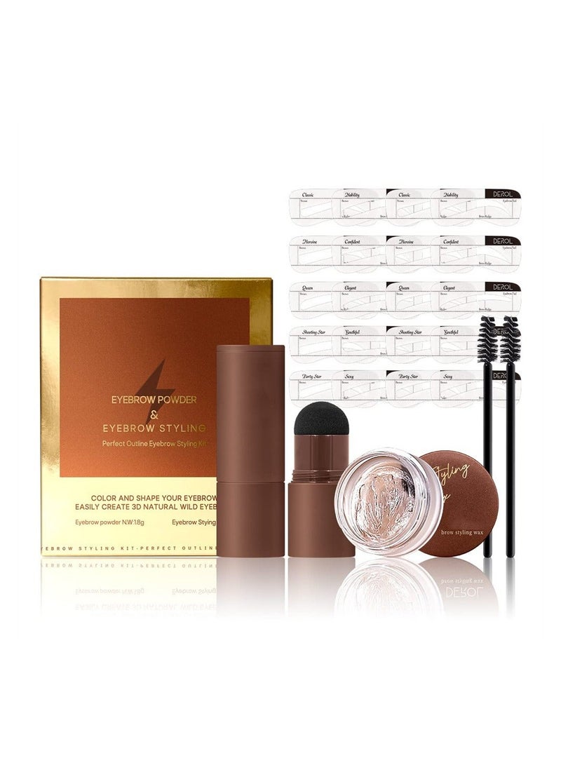 Eyebrow Stamp Stencil Kit One Step Brow Printing