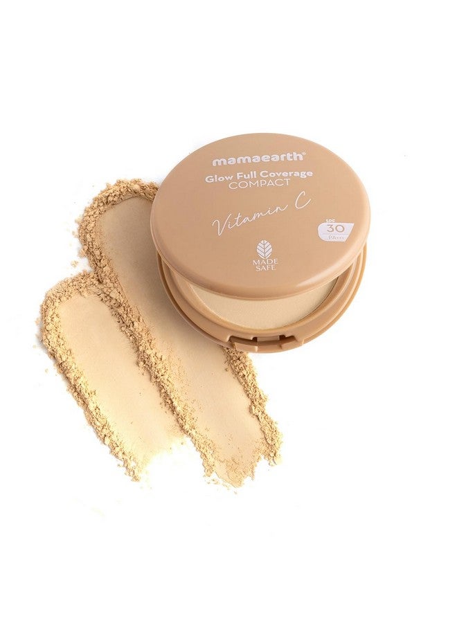 Glow Full Coverage Compact Spf 30 With Vitamin C & Turmeric For Up To 3X Instant Glow 9 G Even Toned Complexion Mattifying Up To 16Hour Oil Control & Sweatresistant (Creme Glow)