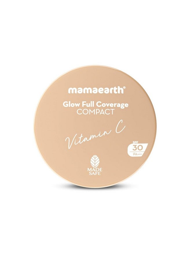 Glow Full Coverage Compact Spf 30 With Vitamin C & Turmeric For Up To 3X Instant Glow 9 G Even Toned Complexion Mattifying Up To 16Hour Oil Control & Sweatresistant (Creme Glow)