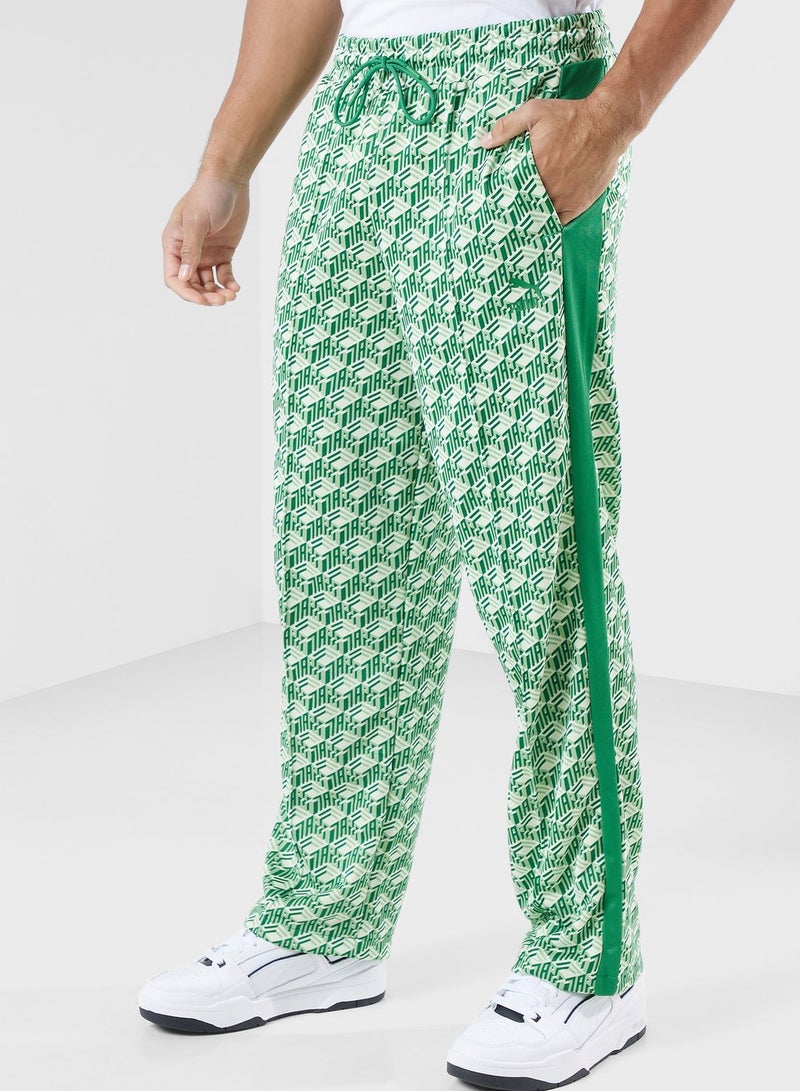 T7 All Over Printed Straight Pants