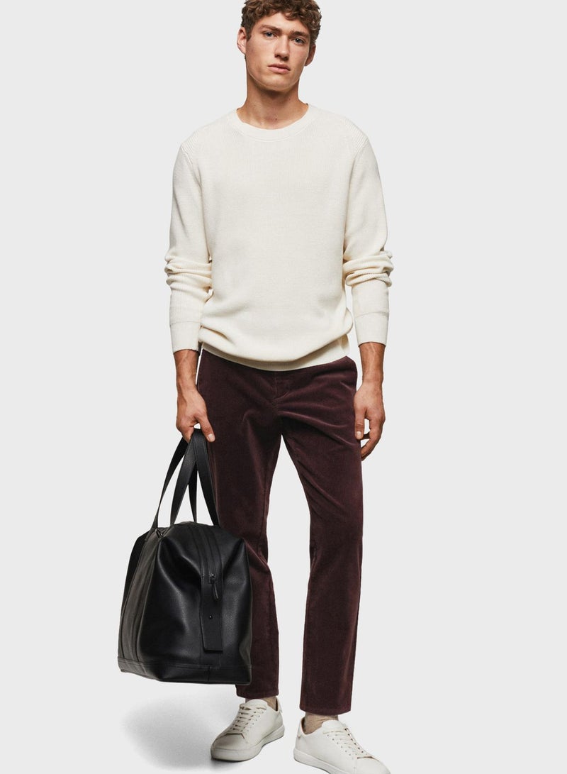 Essential Tapered Cropped Fit Trousers