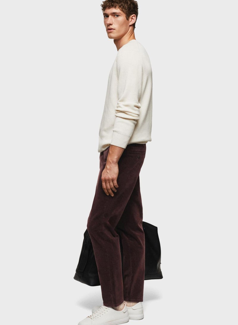 Essential Tapered Cropped Fit Trousers