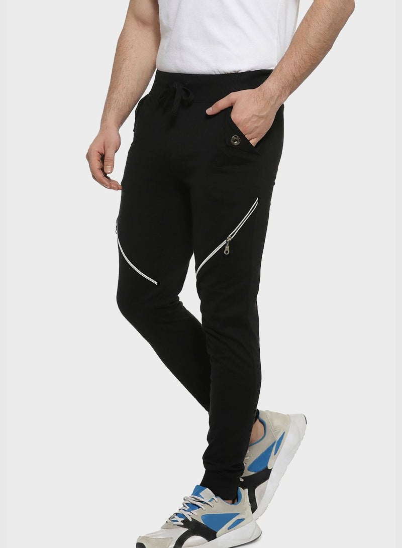 Elastic Waist Jogging Pants