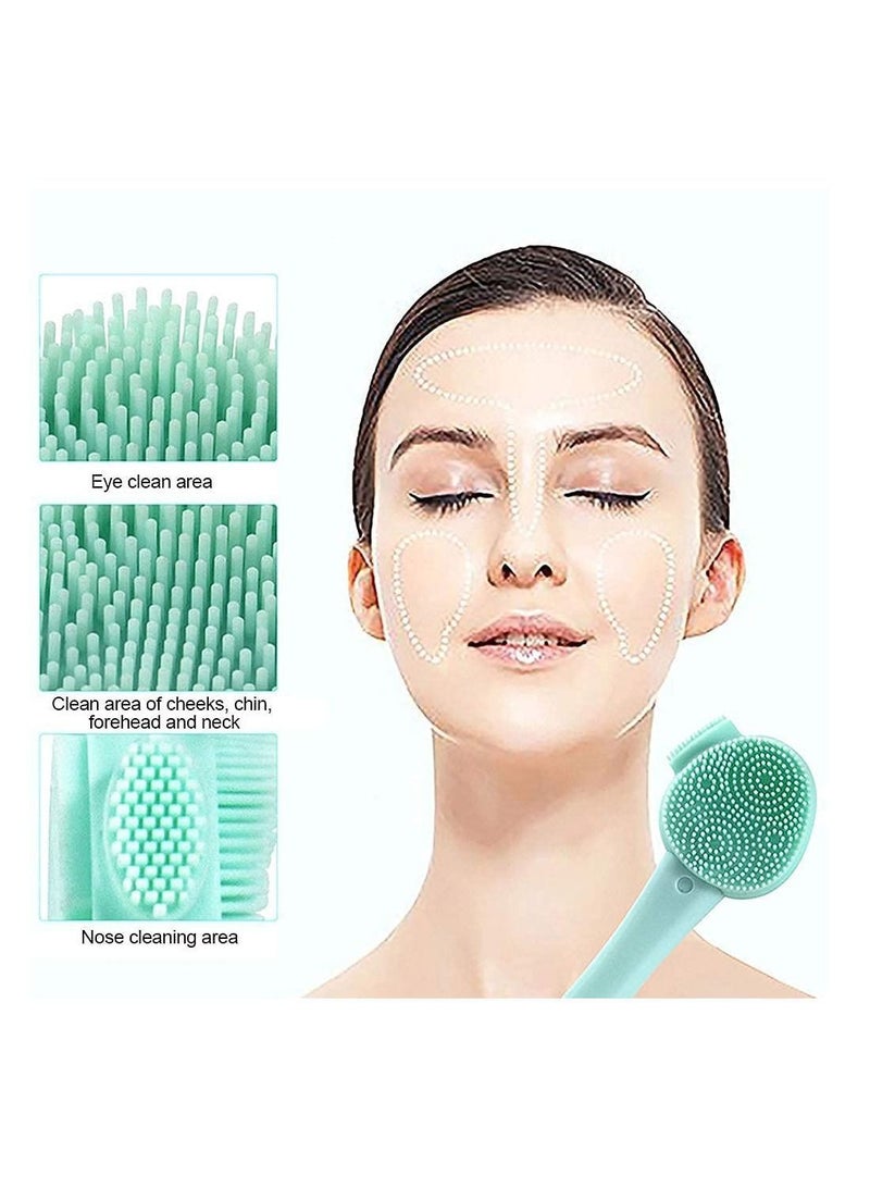Silicone Manual Cleansing Brush, 2Pcs All-in-one Facial Exfoliating Cream Applicator, Very Suitable for Cleansing, Maintenance and Makeup