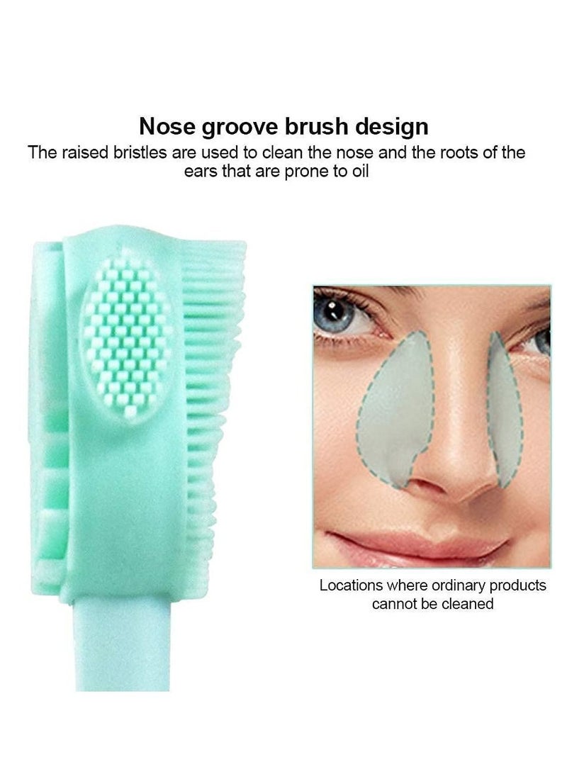 Silicone Manual Cleansing Brush, 2Pcs All-in-one Facial Exfoliating Cream Applicator, Very Suitable for Cleansing, Maintenance and Makeup