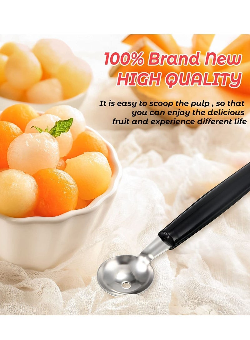 Double Sided Melon Baller Round Balls Fruit Scoop Stainless Steel