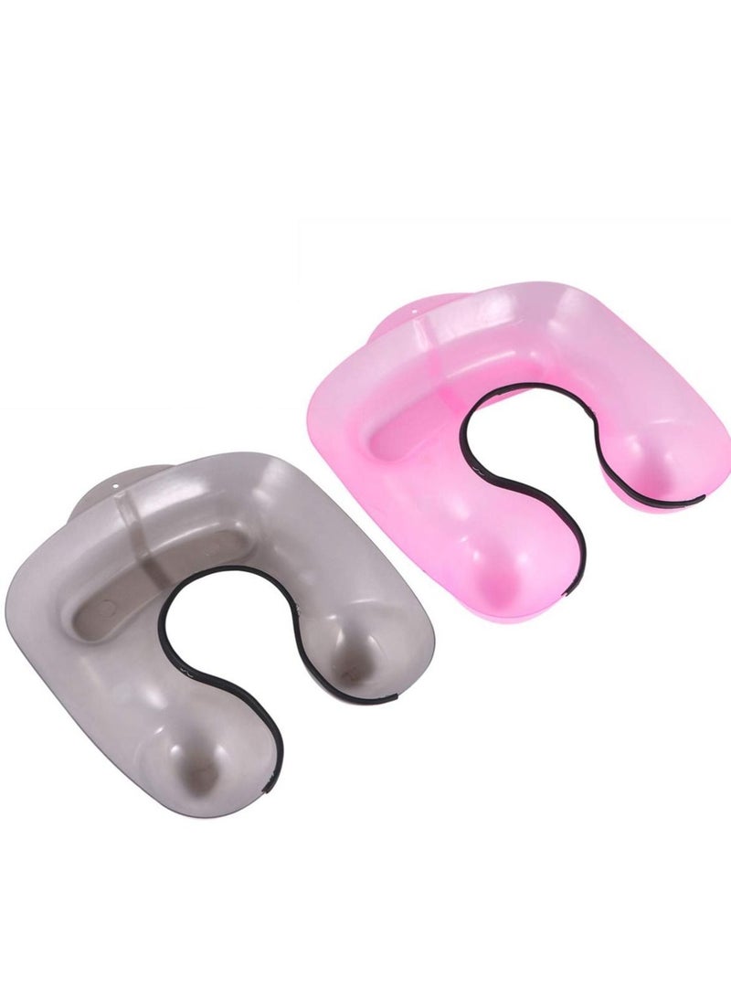 2pcs Salon Hairdressing Neck Tray Plastic Hair Coloring Shoulder Support Cover Cutting Catcher Professional Perming Rest Container Clothing Protector Tool