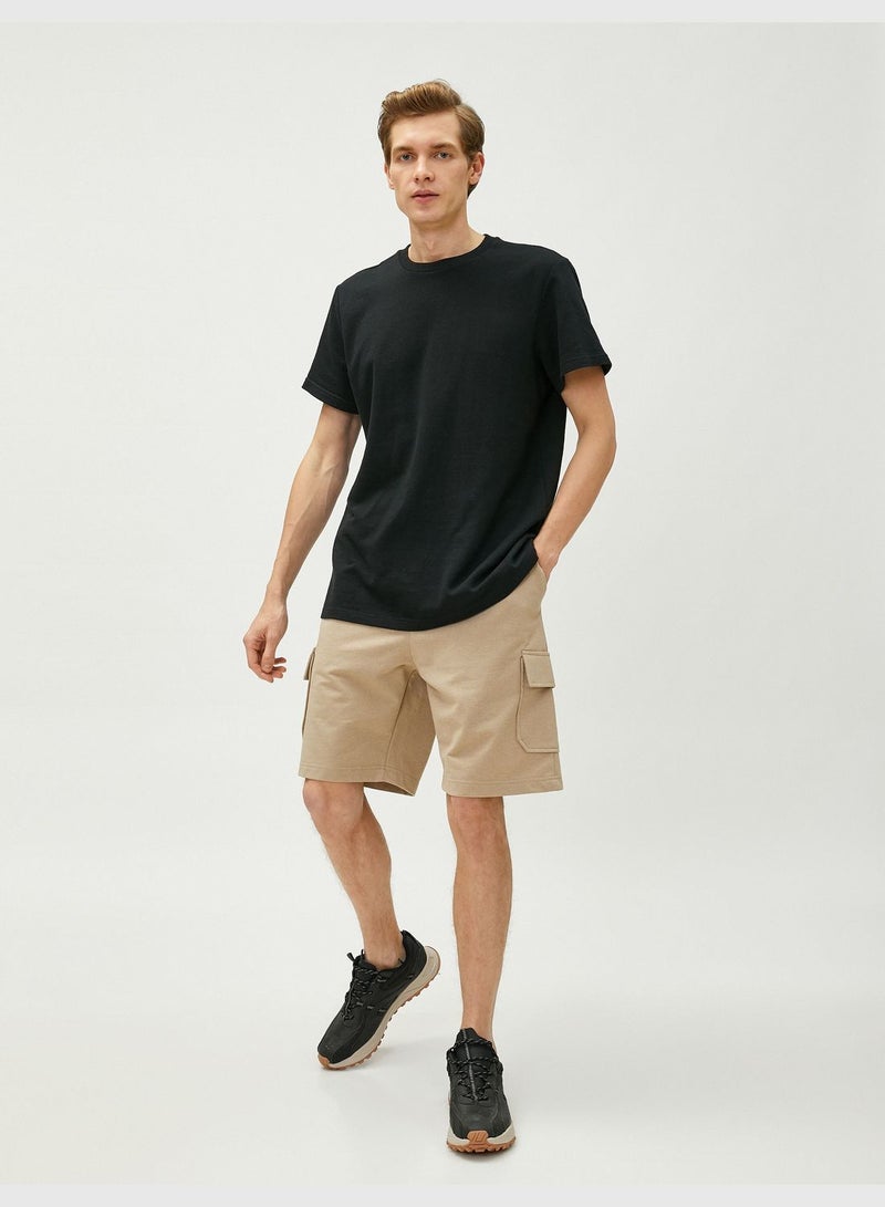 Cargo Shorts Drawstring Slim Fit Pocket Detailed